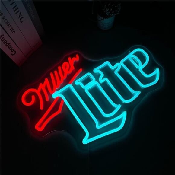 Miller Lite Beer LED Neon Sign Light Wall Decor Man Cave Party Bar Bright NEW - Picture 4 of 6